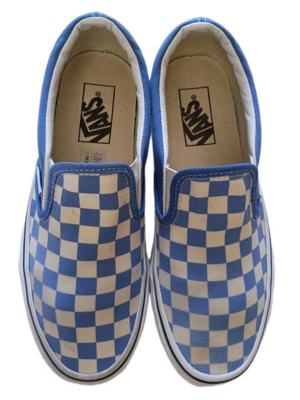 🌊 OG Vans Blue Checkerboard Slip-Ons | Women’s 8